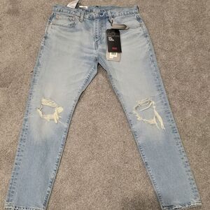 Levi's Men's Light Blue Ripped Jeans